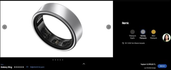 samsung galaxy ring türkiye fiyatı ne kadar