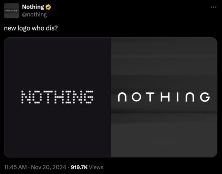 Nothing logosu değişti