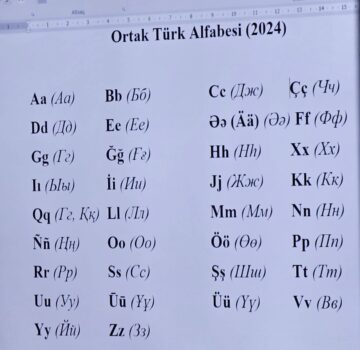 ortak türk alfabesi