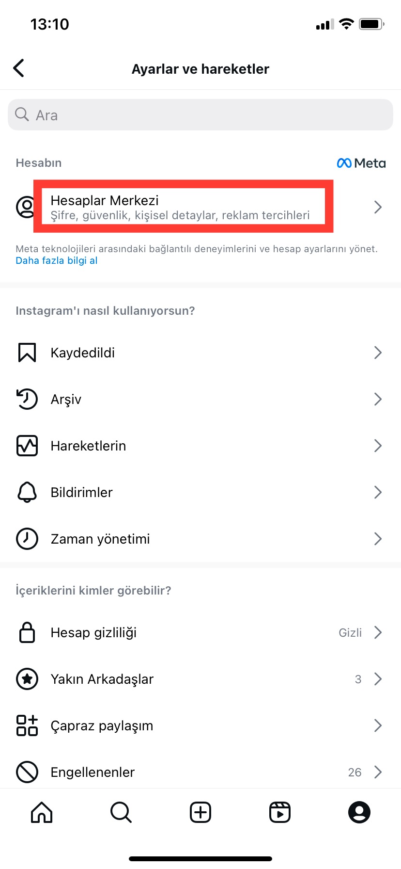 Instagram mavi tik alma