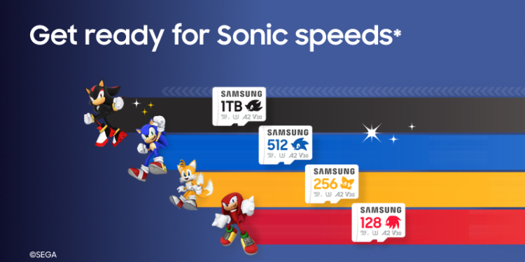 Sonic temalı samsung microSD kart