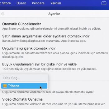 macbook uygulamaları ssd'ye yükleme