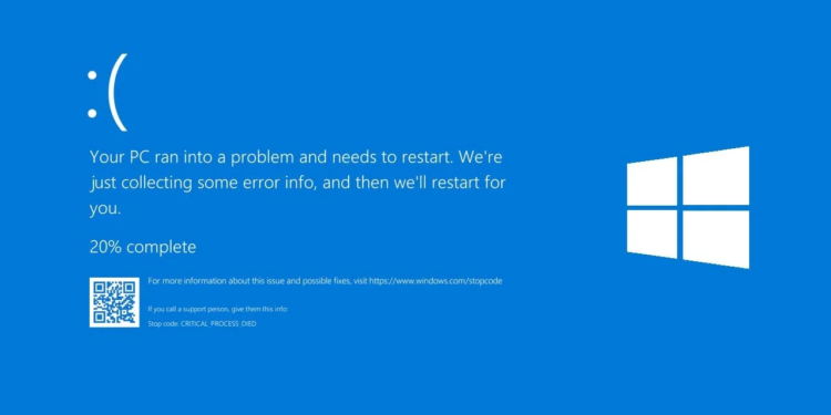 mavi ekran windows 11
