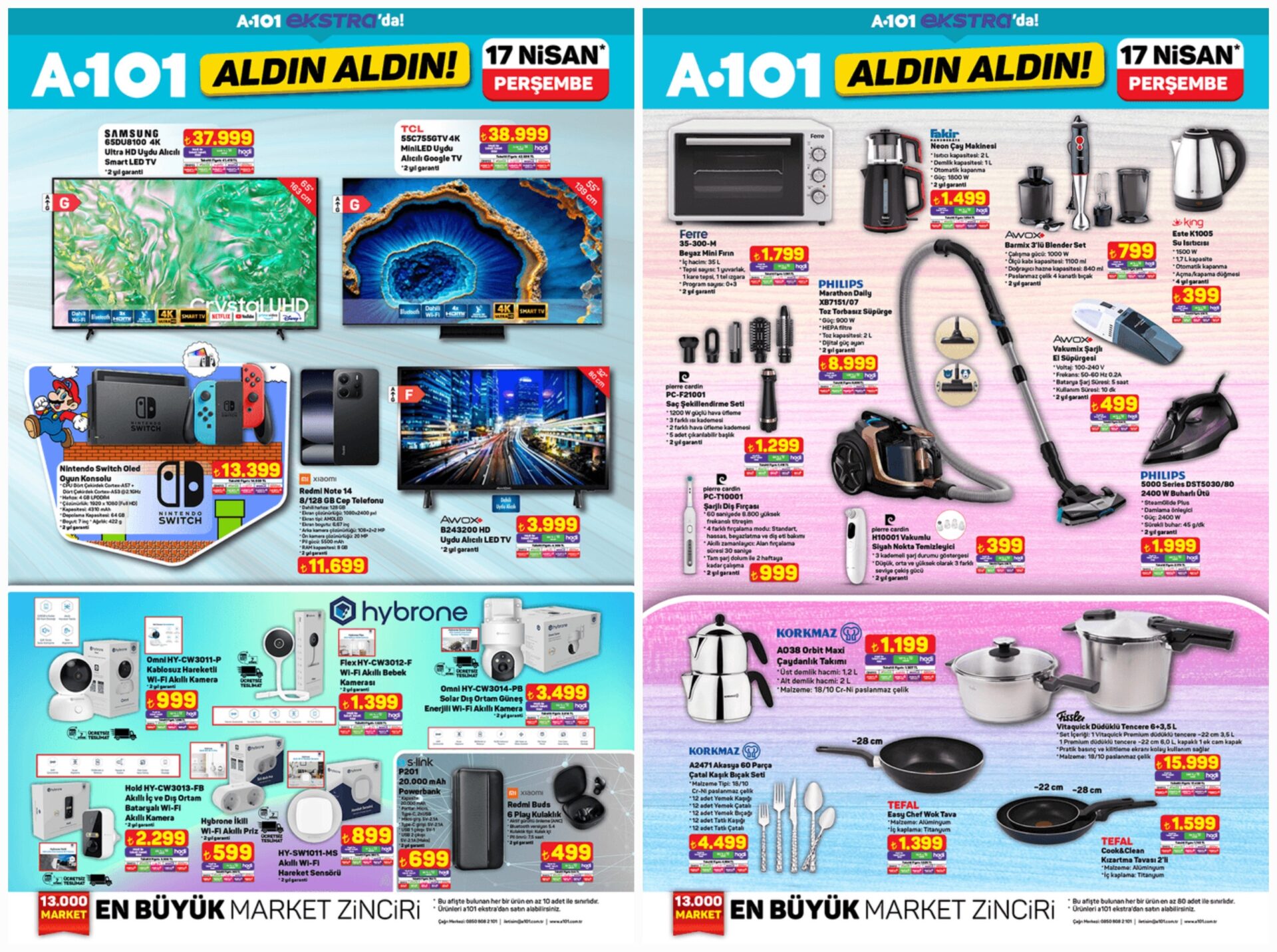 17 Nisan A101 teknolojik ürünler neler? İşte A101 teknoloji sayfası!
