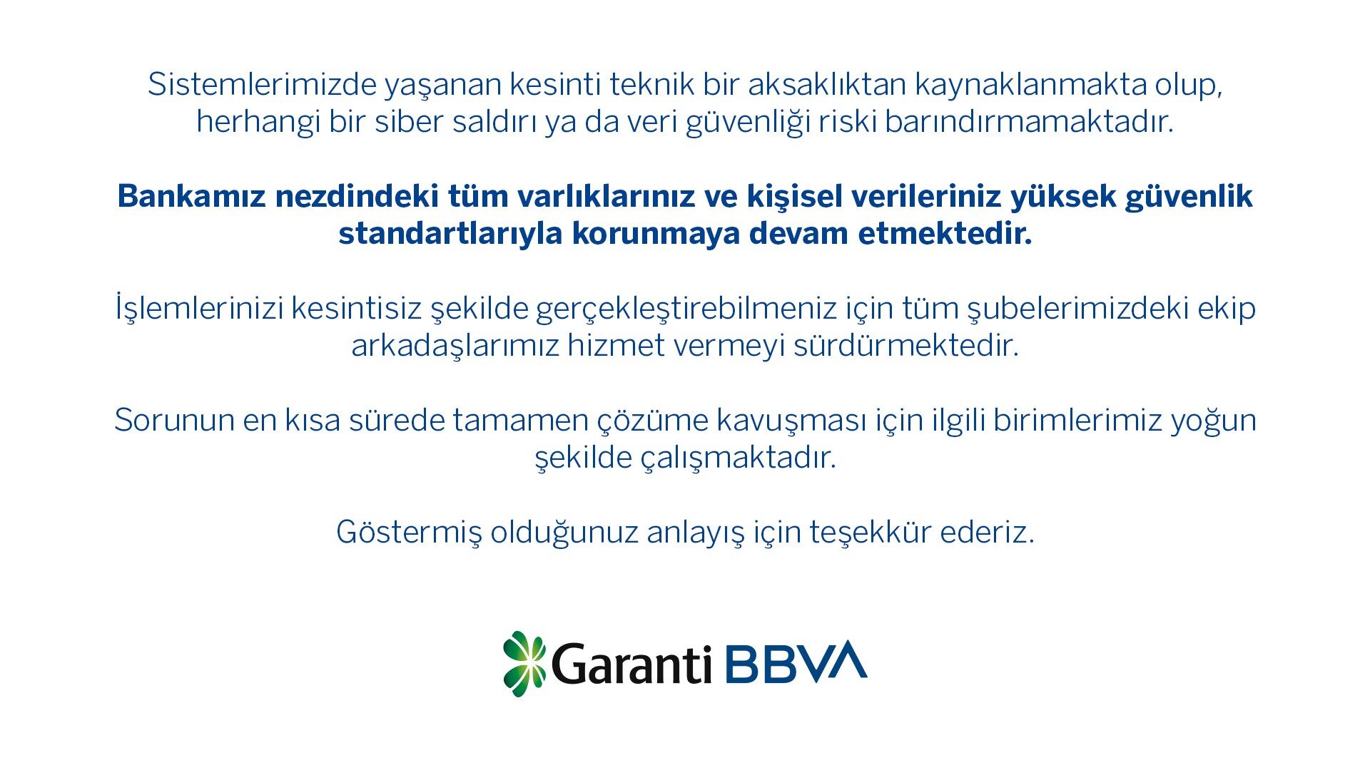 Garanti BBVA uygulaması çalışmıyor! Garanti BBVA çöktü mü?