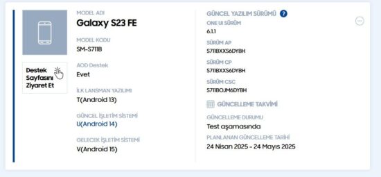 S23 FE One UI 7