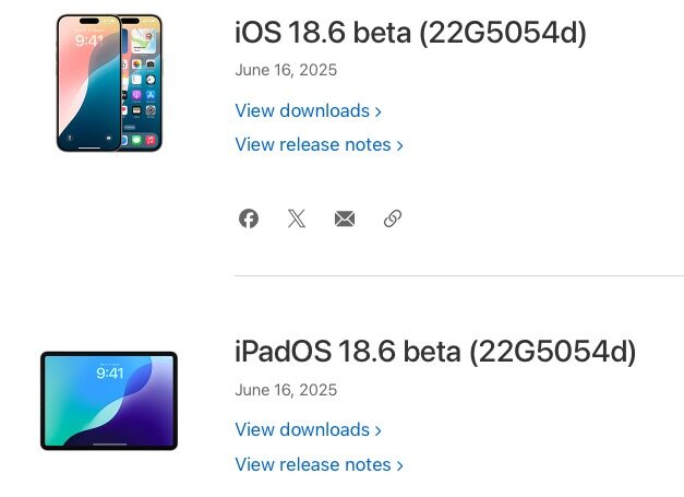 ios 18.6 beta yenilikler
