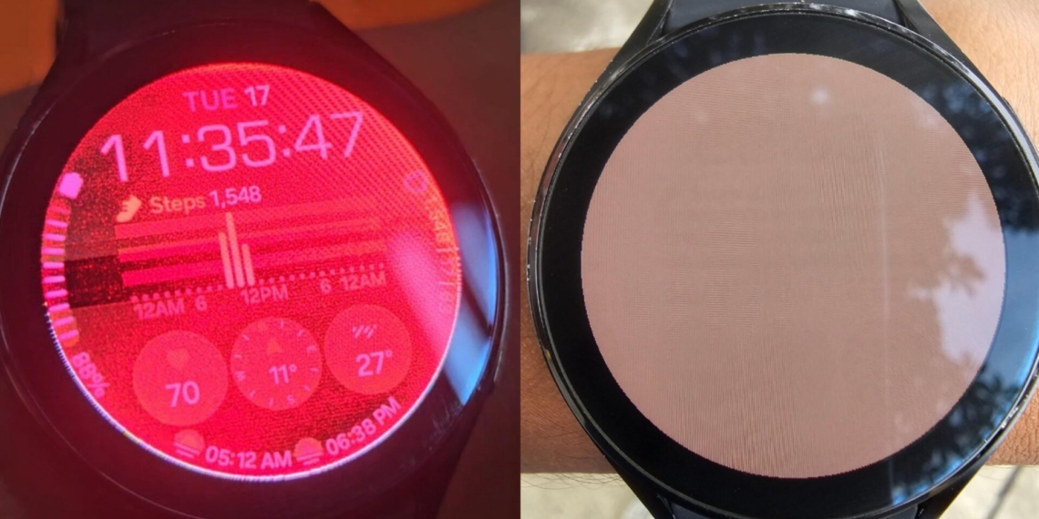 galaxy watch 4 kırmızı ekran sorunu