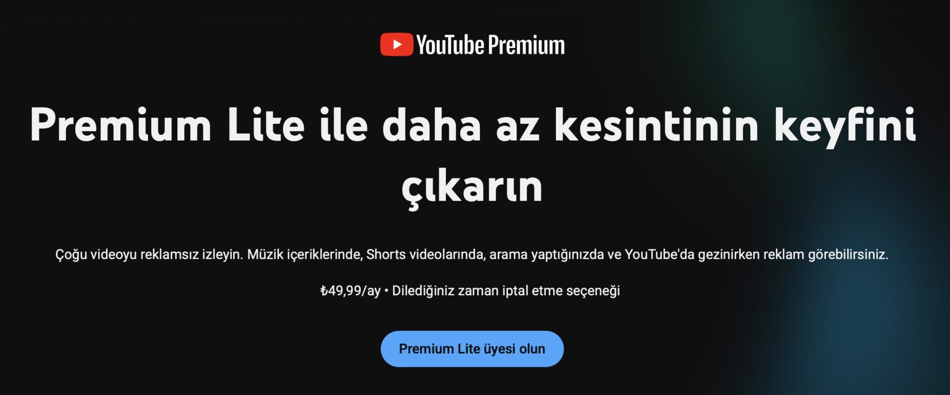 YouTube Premium Lite