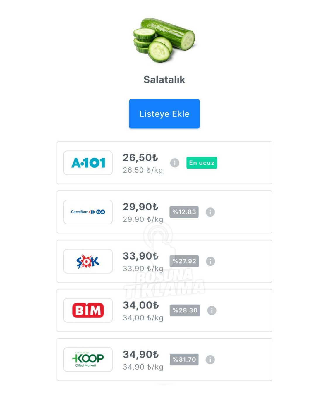 Market Fiyatı uygulaması yayınlandı! Fiyatlar artık karşılaştırılacak!