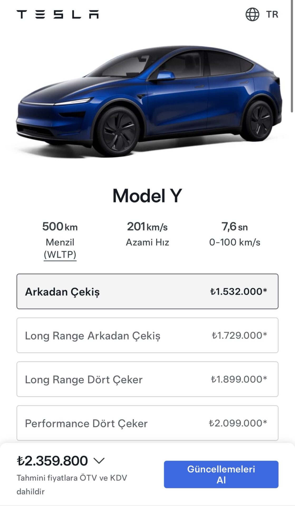 tesla model y zam tesla model y sr rwd zam