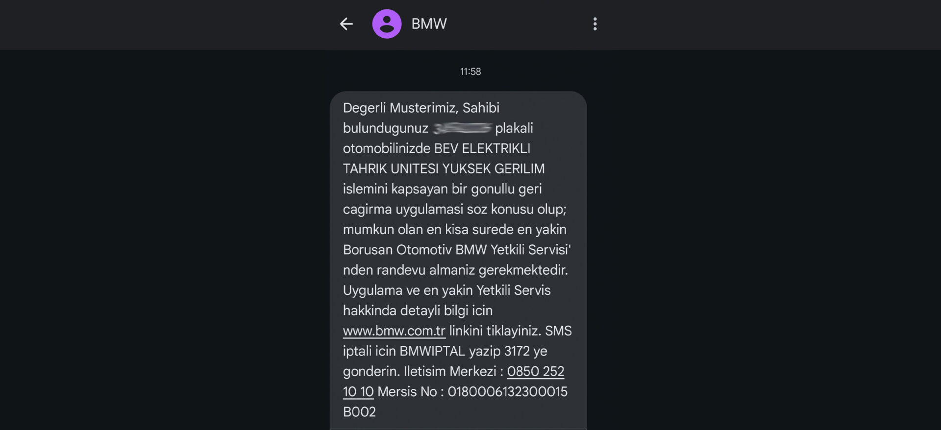 BMW Türkiye'deki iX1'leri Geri Çağırdı