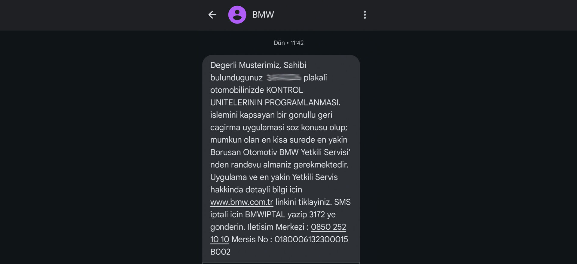 BMW Türkiye'deki iX1'leri Geri Çağırdı