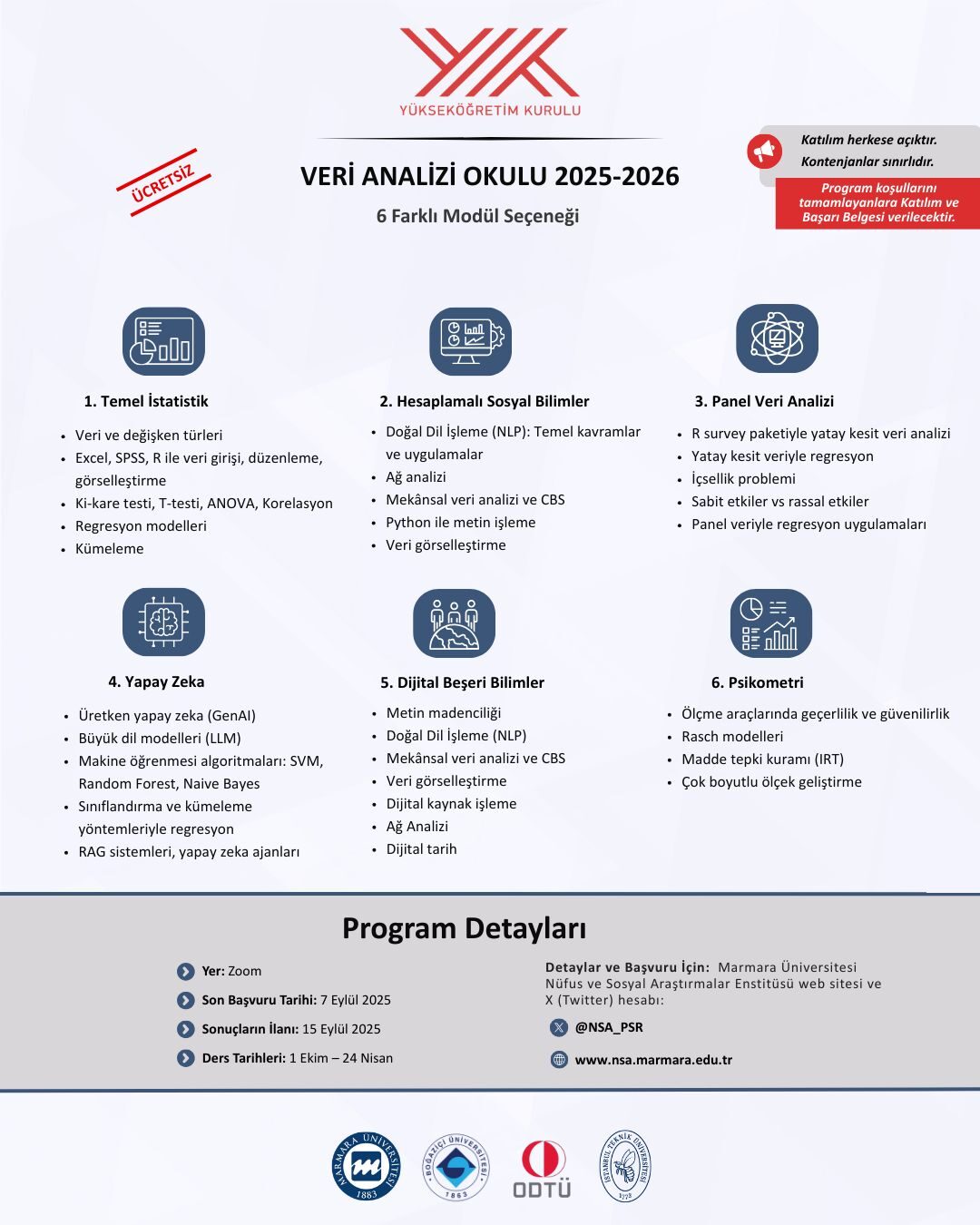 yök veri analizi okulu başvuru nasıl yapılır nedir nasıl katılırım