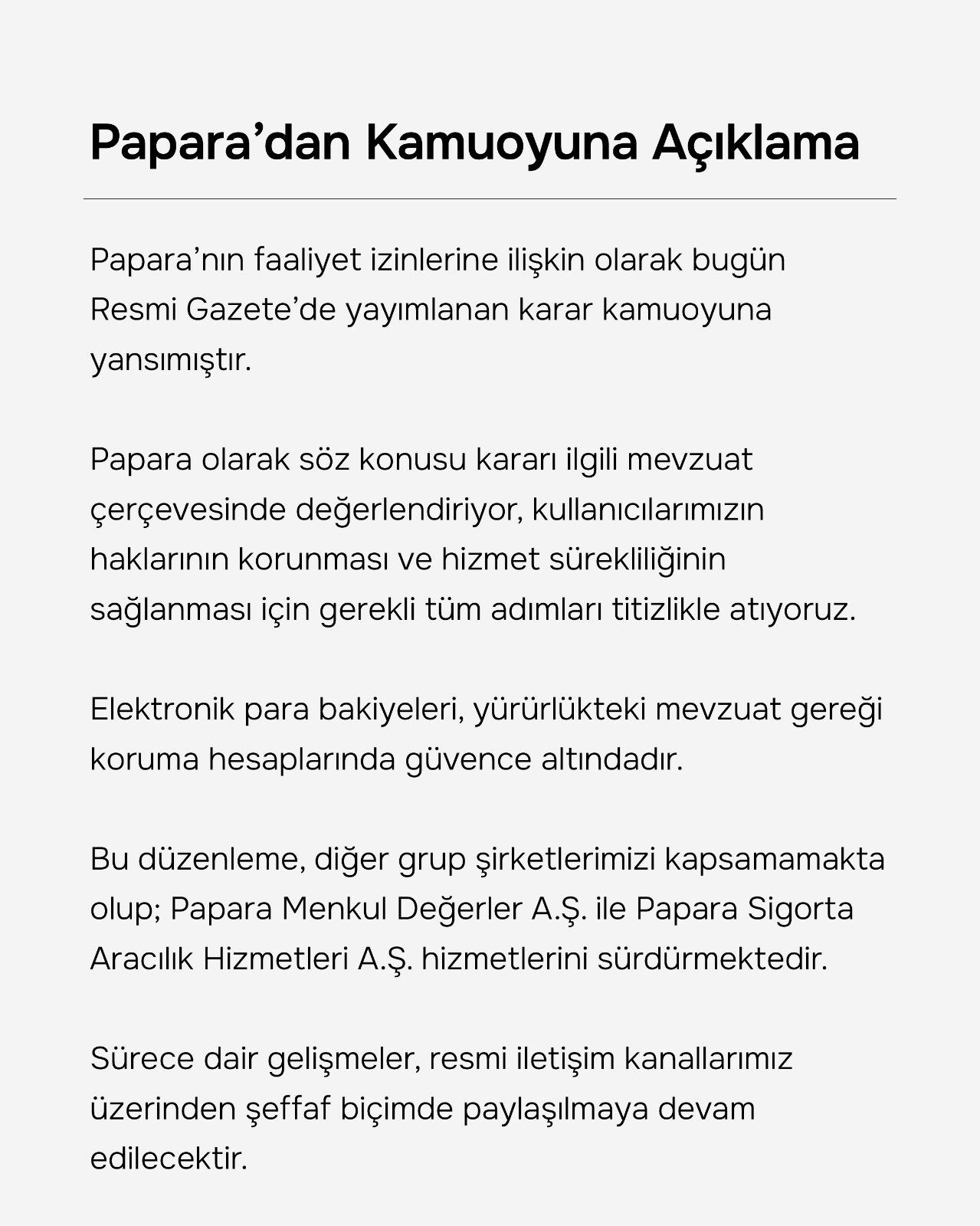 Papara kapandı mı? Papara lisansı iptal mi edildi? Papara