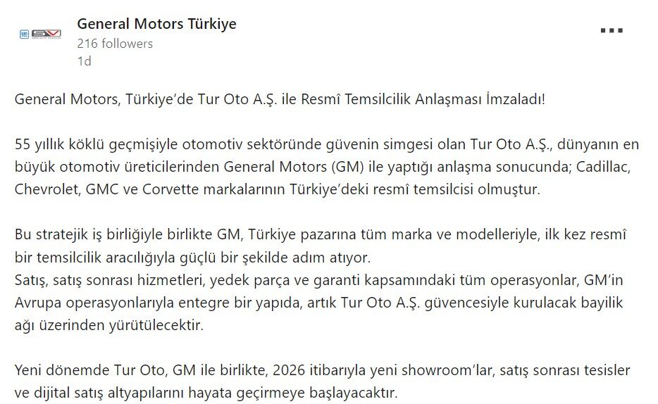 gm türkiye general motors