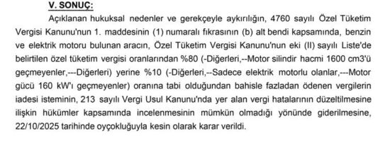 hibrit nissan ötv iadesi