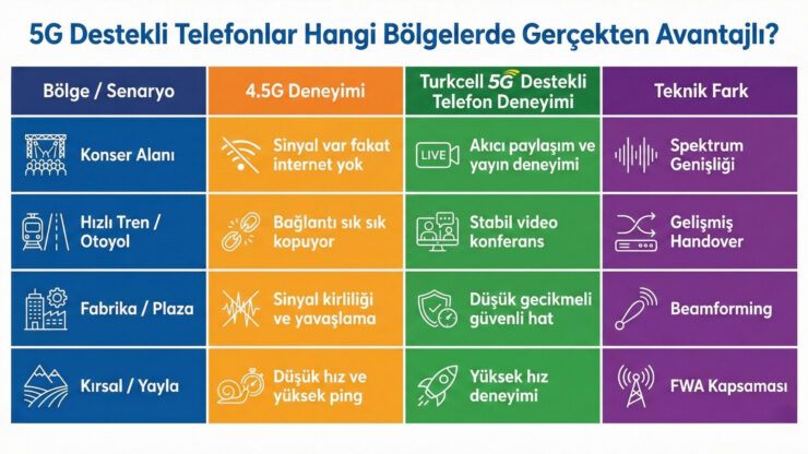 5G Destekli Telefonlar Hangi Bölgelerde Gerçekten Avantajlı?