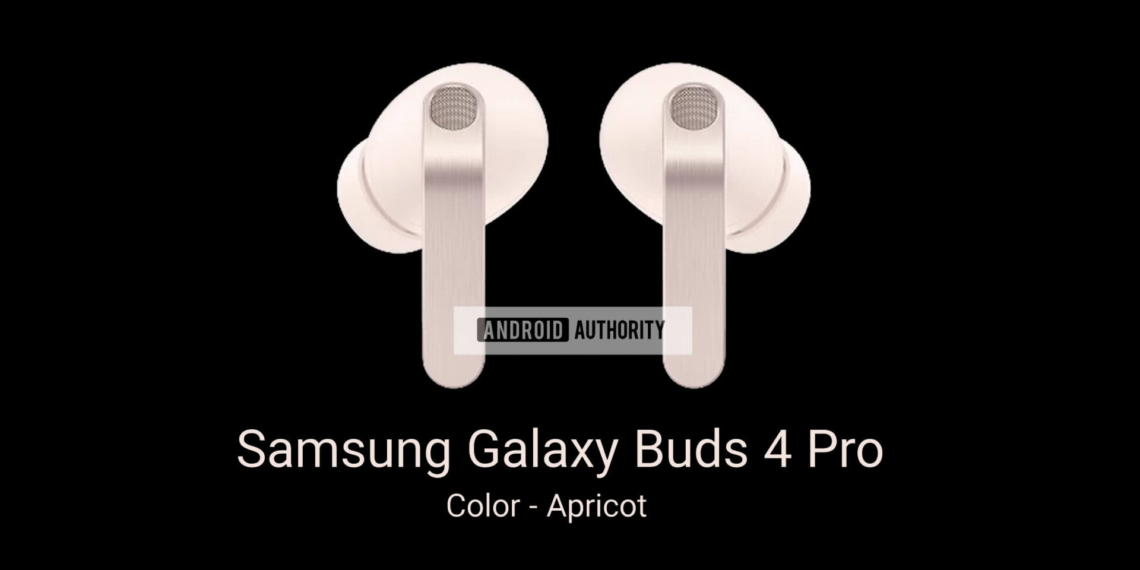 Galaxy Buds 4 Pro şeftali apricot rengi