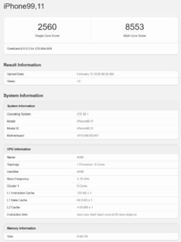 iPhone 17e performans testi ortaya çıktı! Sızıntı gerçek mi? iphone 17e