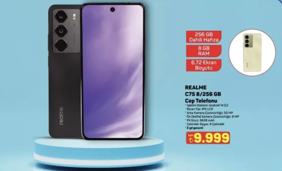 realme c75 a101 ucuz telefon