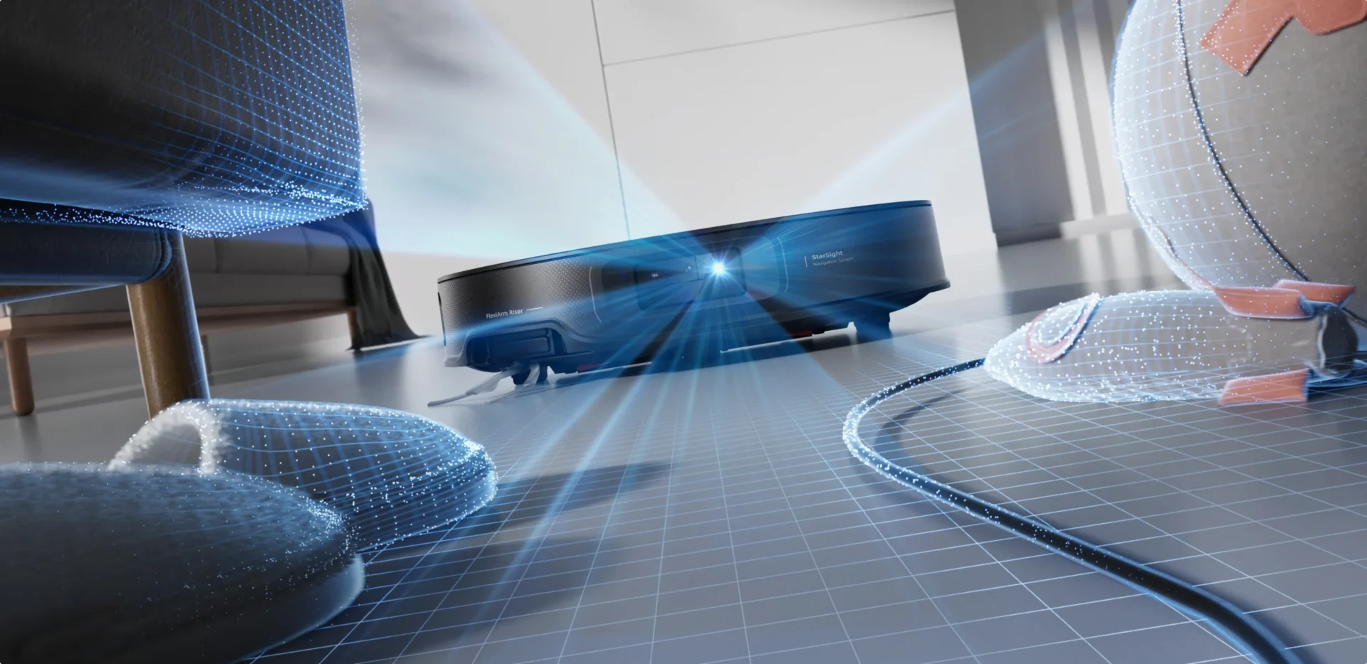  Eşyaları toplayabilen robot süpürge