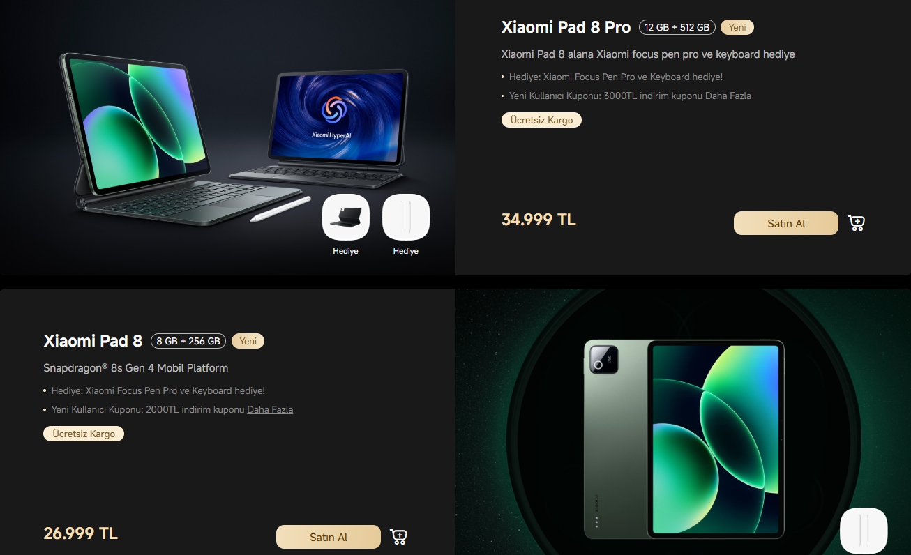 Xiaomi Pad 8 serisi Türkiye'de! İşte fiyatı ve özellikleri! #2