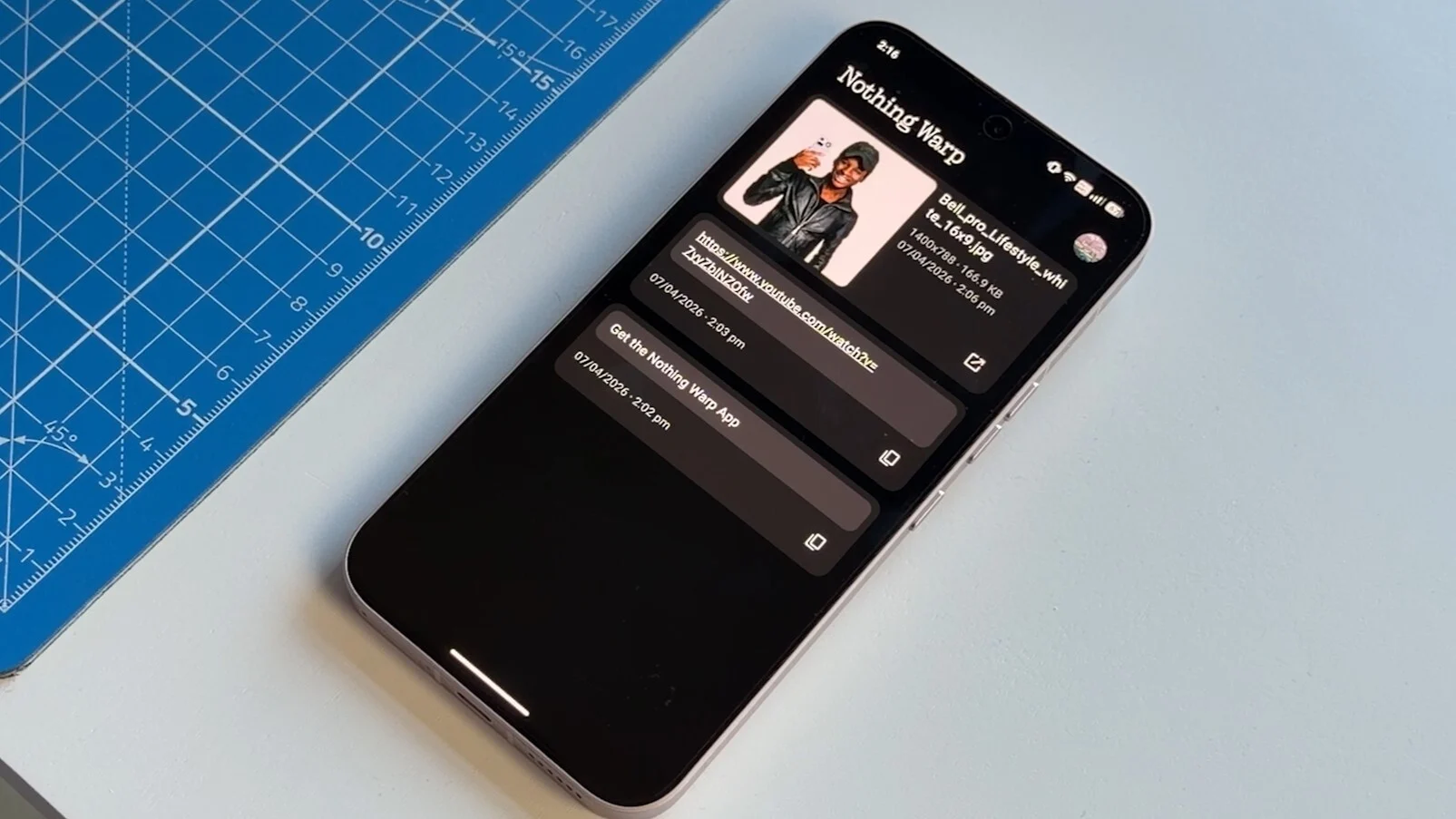 nothing warp transfer uygulaması