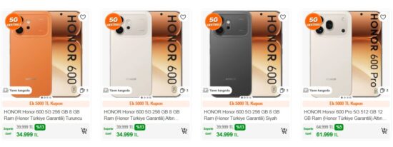 honor 600 fiyat