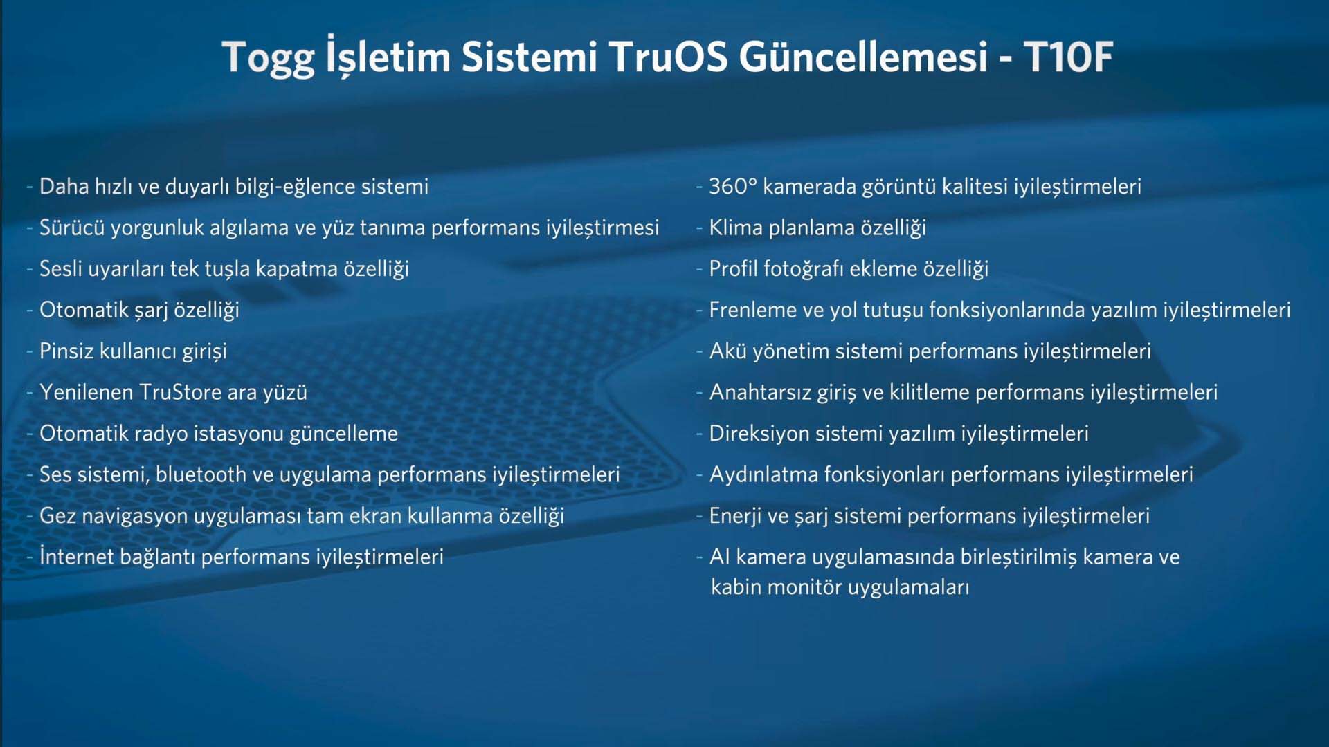 Togg T10F TruOS güncellemesi aldı! Neler değişiyor? #2