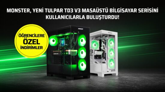 Oyun ve Üretkenlik İçin Güçlü Masaüstü: Monster Tulpar TD3 V3 Serisi