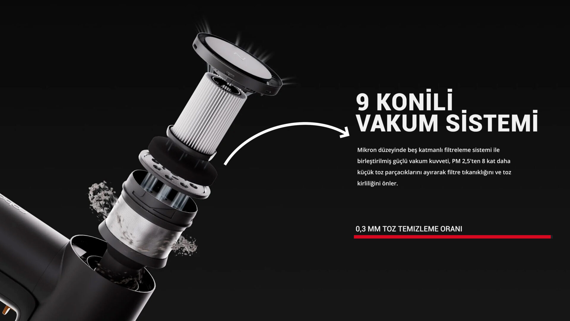Tüm Ev Temizliği İçin Tek Ürün: Roborock F25 ACE Combo İncelemesi Roborock F25 ACE Combo 9 konili vakum sistemi