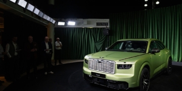 A Bentley Torcal electric SUV is revealed at a showcase event in London, UK, on Wednesday, Sept. 23, 2026. Bentley is using materials and comfort to distinguish the Torcal from other large electric SUVs. Photographer: Chris Ratcliffe/Bloomberg via Getty Images