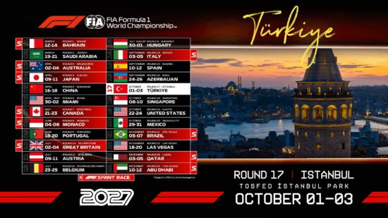 2027 F1 Takvimi Belli Oldu: Türkiye Grand Prix’si Üçlü Yarış Paketinde!